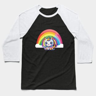 Cute Colorful Unicorn: A Magical Delight for All Ages Baseball T-Shirt